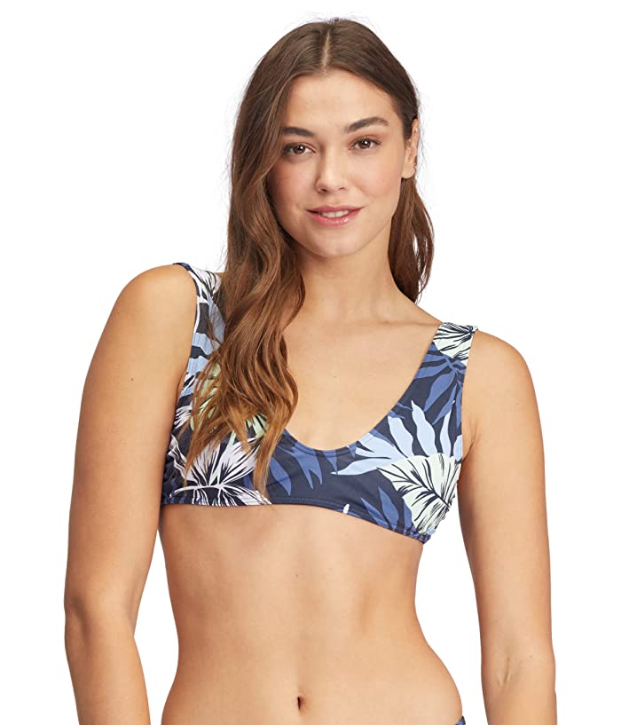 Roxy MOOD INDIGO SEASIDE TROPICS Beach Classics Bikini Swim Top  US Small - Bellso